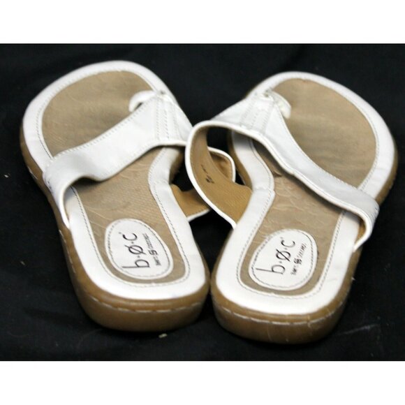 BOC Born Concept White Flip Flop Thong Sandal Women's 8M Floral Palm Tree Beach - Picture 5 of 12